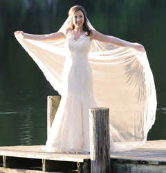 I design and hand make luxurious, bespoke wedding veils from the sheerest tulle, including 100% sil